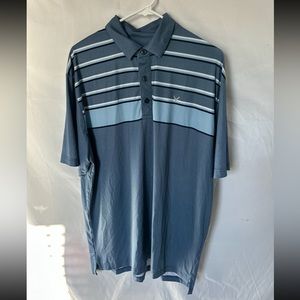 Callaway Men’s Polo Striped Button Up Size Large